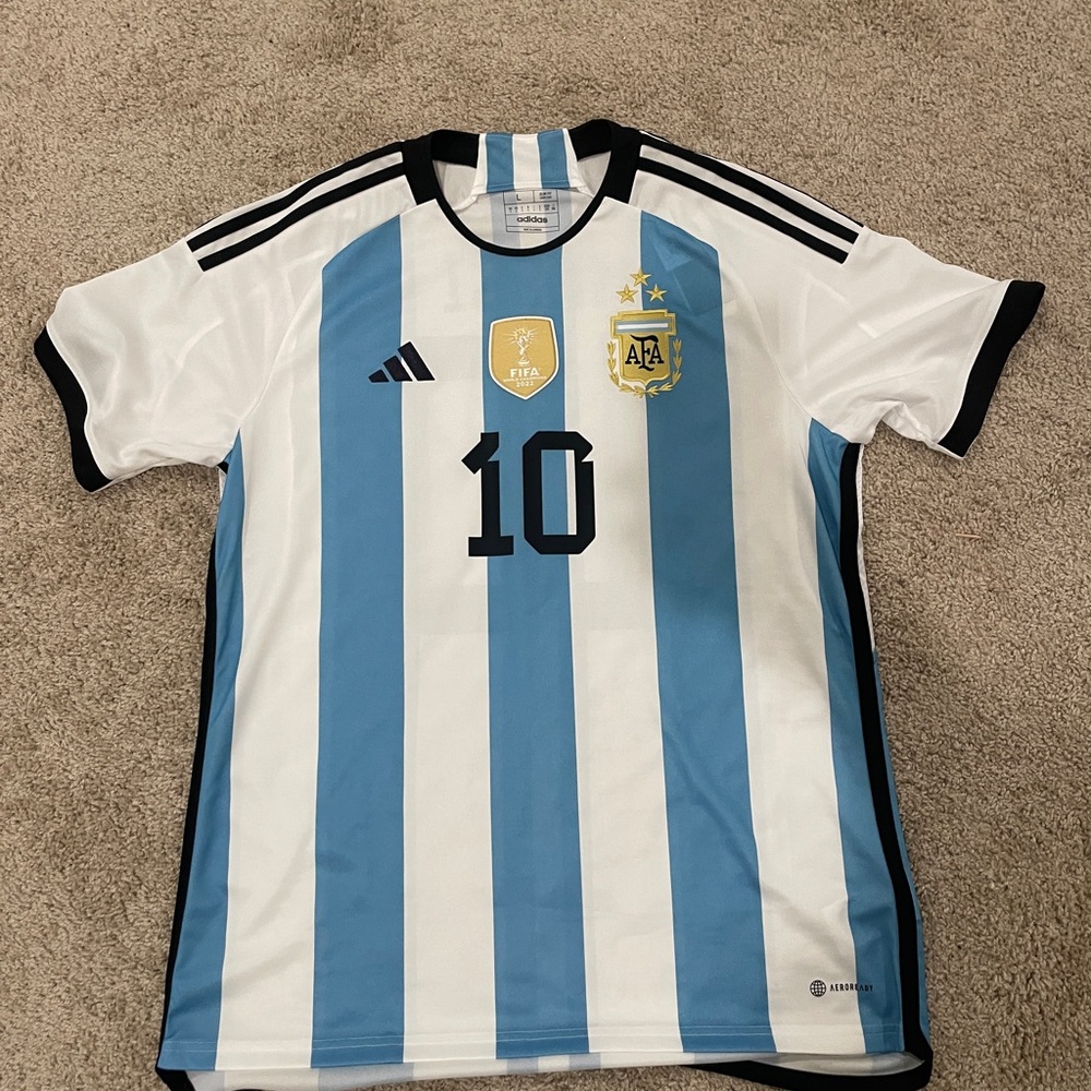 Messi Argentina World Cup Champions Jersey